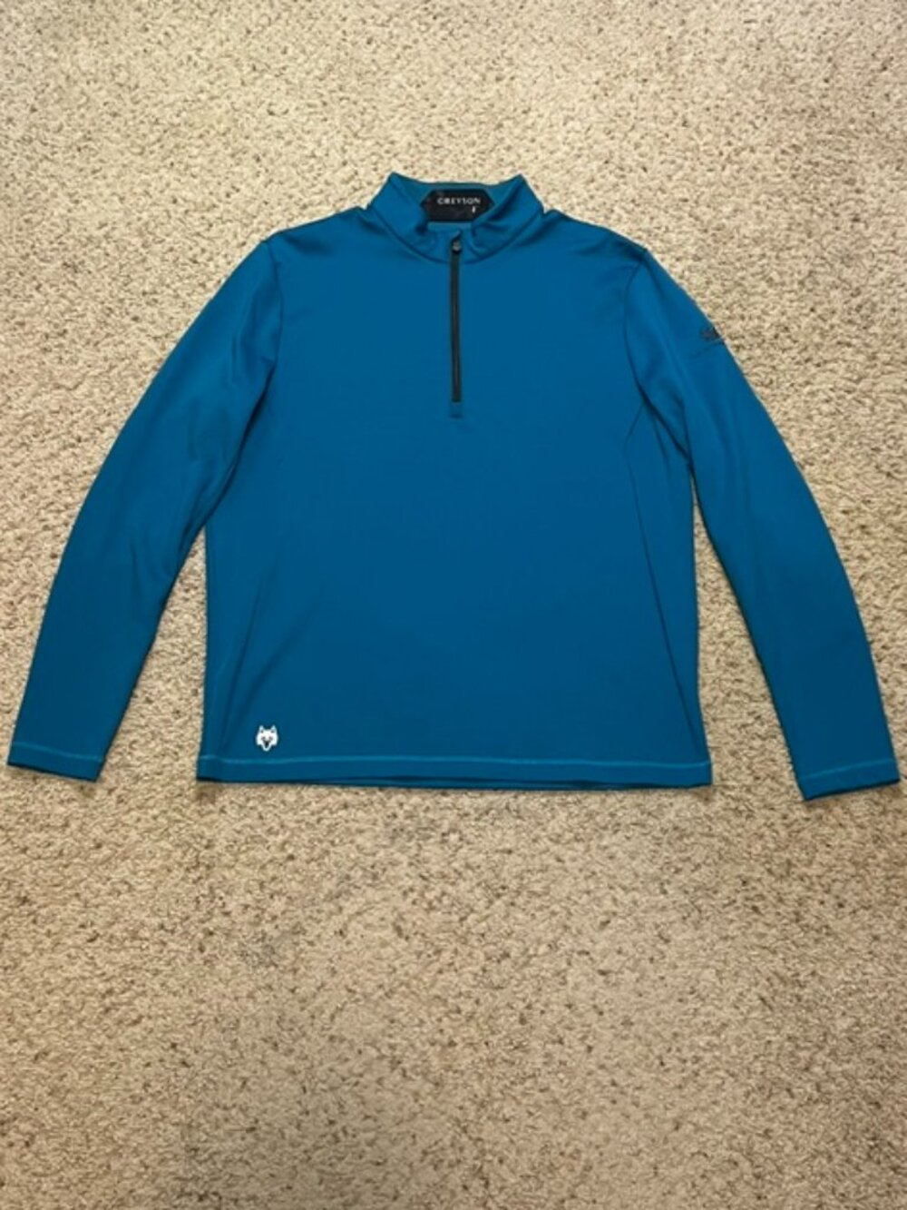 Greyson Men Teal Blue Sequoia Performance 1/4 Zip Pullover Size Large L EUC